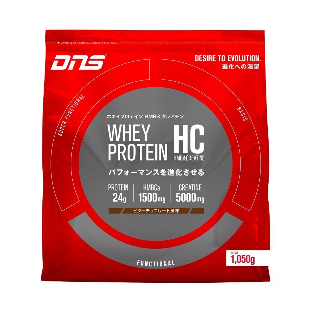 ディーエヌエス（DNS）（メンズ、レディース）ホエイプロテイン HMB & クレアチン ビターチョコレート風味 1050g 約30食入