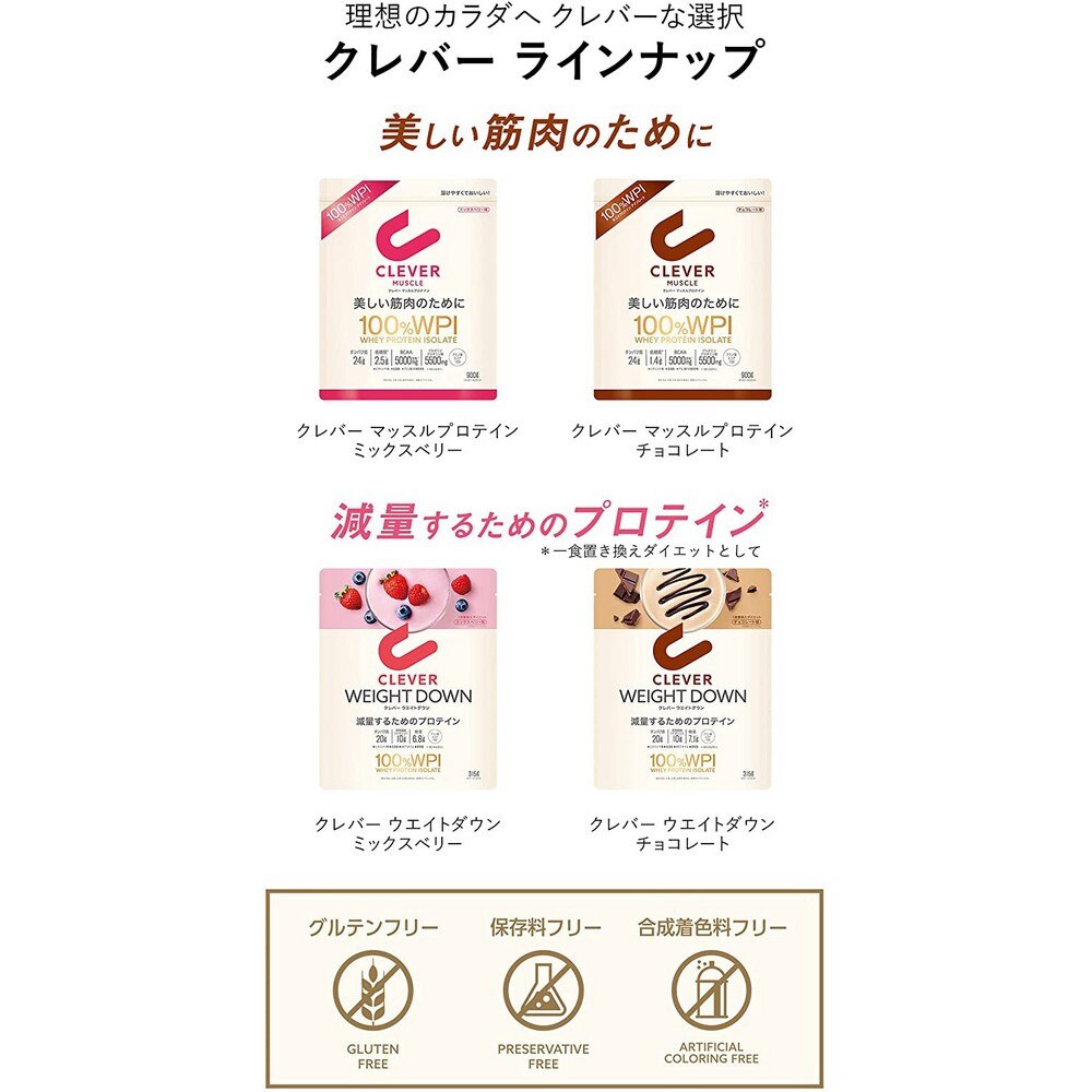 ネイチャーラボ（メンズ、レディース）プロテイン クレバープロテイン ウエイトダウン チョコ 315g ホエイプロテイン 食物繊維 アミノ酸