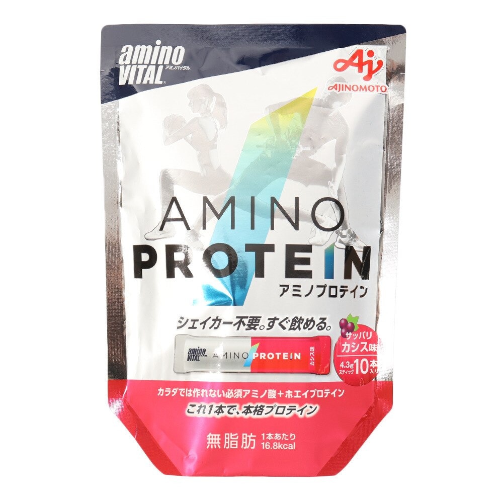 アミノバイタル（amino VITAL） アミノプロテイン カシス味 10本入 43g ホエイプロテイン アミノ酸