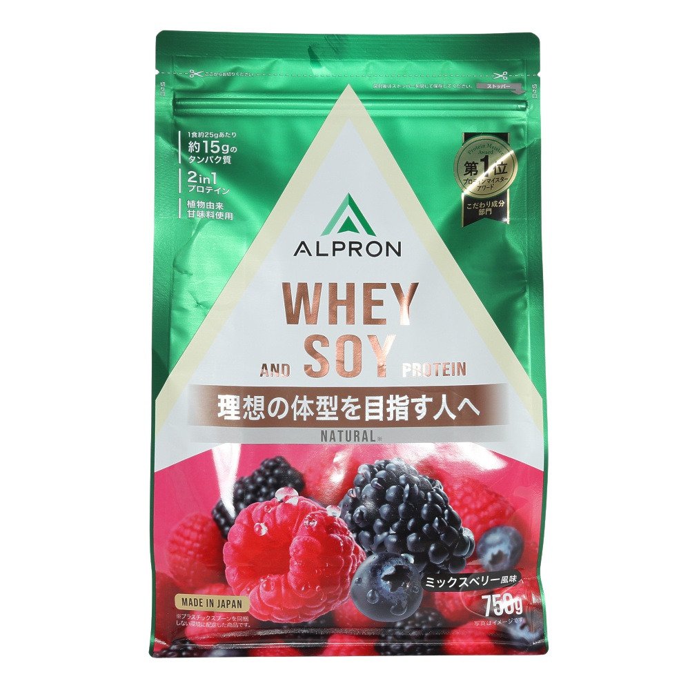 alpron �v���e�C�� NATURAL WHEY&SOY �~�b�N�X�x���[���� 750g ��30�H�� �e�e �J���[�Ȃ� �H�i�E�h�����N�E�{�g��