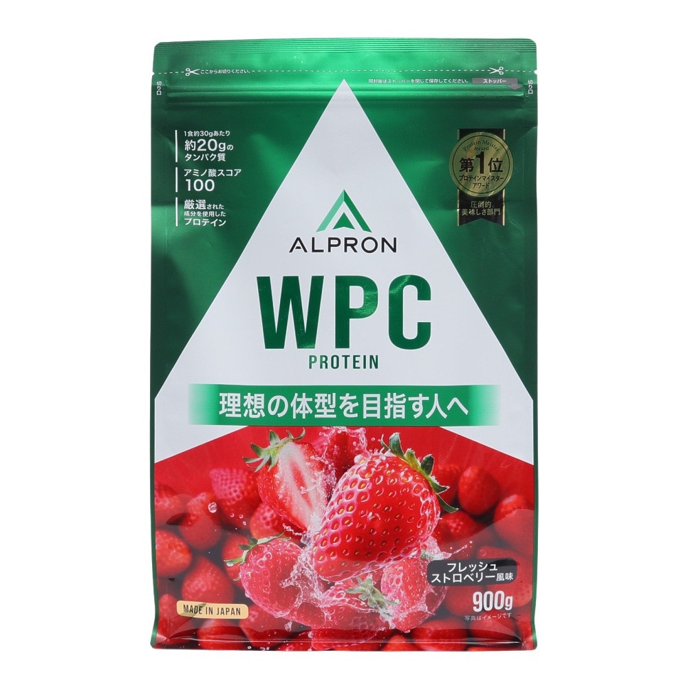 アルプロン（alpron）（メンズ、レディース）WPC プロテイン フレッシュストロベリー風味 900g ALPRON WPC  タンパク質 PROTEIN 運動 スポーツ 筋トレ