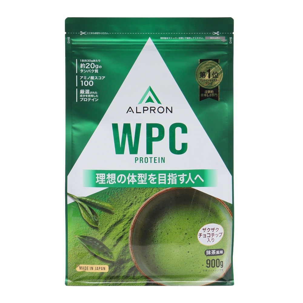 アルプロン（alpron）（メンズ、レディース）WPC プロテイン 抹茶風味 900g ALPRON WPC マッチャチョコチップ 900g タンパク質 PROTEIN 運動 スポーツ 筋トレ
