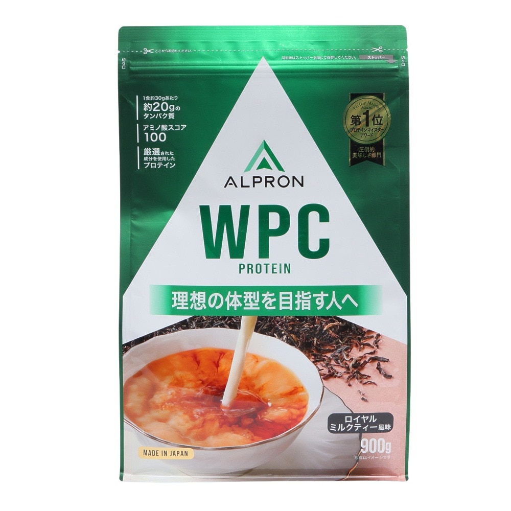 アルプロン（alpron）（メンズ、レディース）WPC プロテイン ロイヤルミルクティー風味 900g ALPRON WPC タンパク質 PROTEIN 運動 スポーツ筋トレ