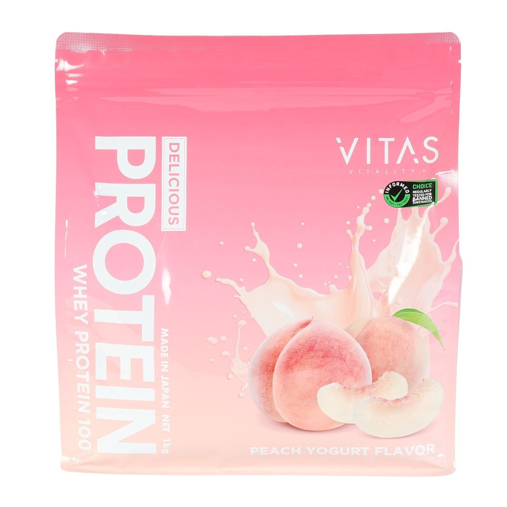 VITAS（VITAS）（メンズ、レディース）デリシャスプロテイン ピーチヨーグルト風味 1000g