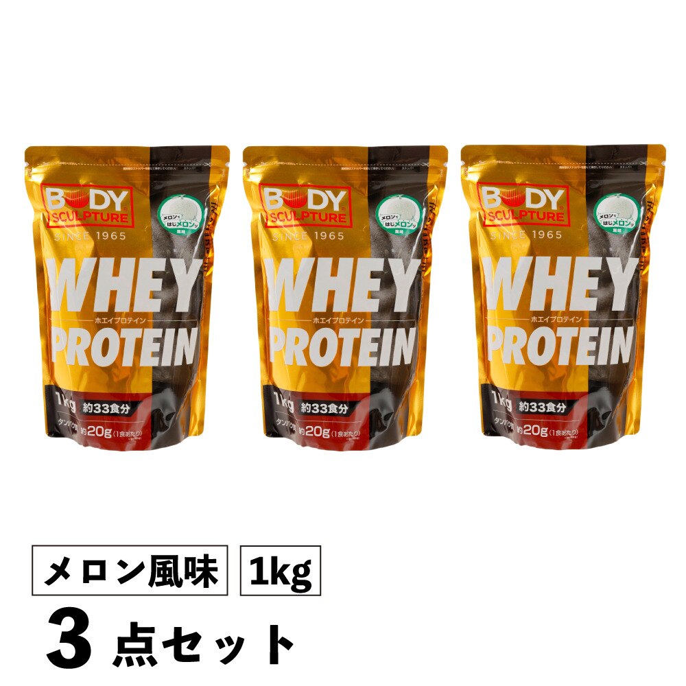  ホエイプロテイン メロン風味 1kg TKS91HM010 3点セット