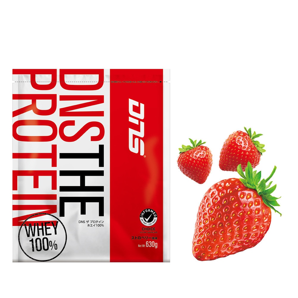 ディーエヌエス（DNS）（メンズ、レディース）2個セット THE PROTEIN ザ プロテイン ストロベリー 風味 ホエイ 630g 約21食入