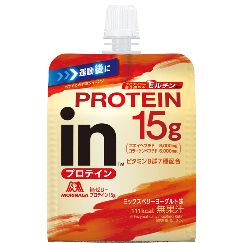 森永（Morinaga）（メンズ、レディース）inゼリープロテイン 15g ミックスベリーヨークールト味 36JMM11400