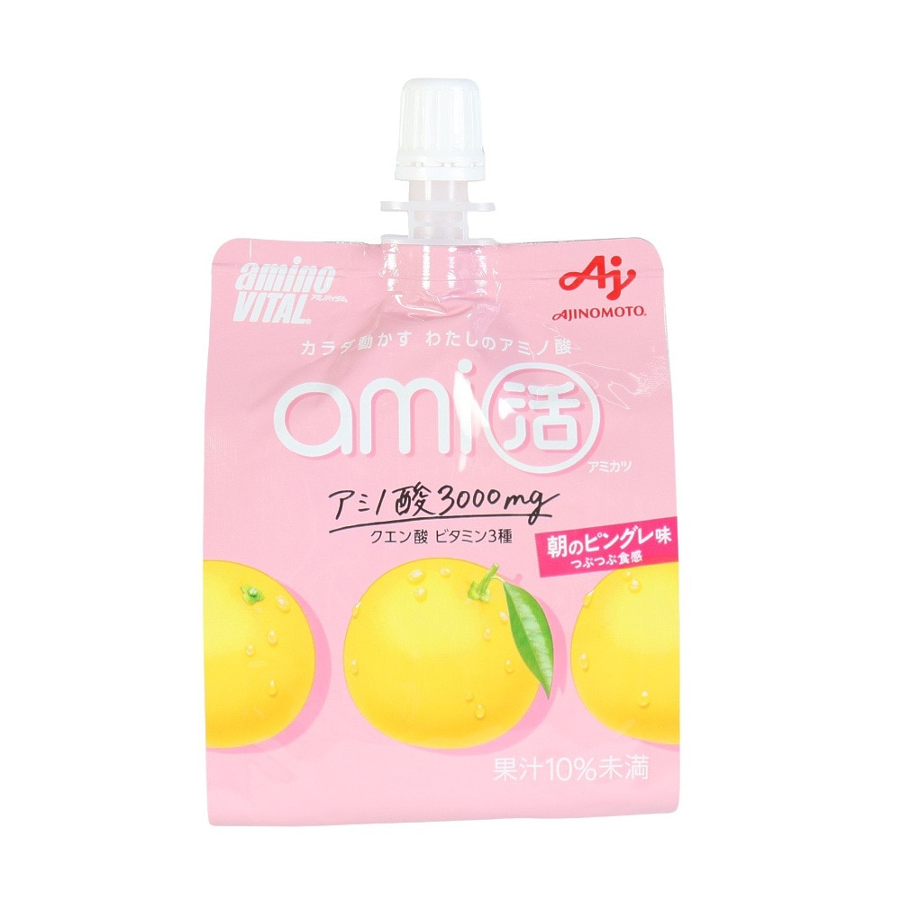 アミノバイタル（amino VITAL）（メンズ、レディース、キッズ）ゼリー飲料 アミノバイタル ami活 ゼリードリンク 朝のピングレ味 180g 栄養補給 アミノ酸