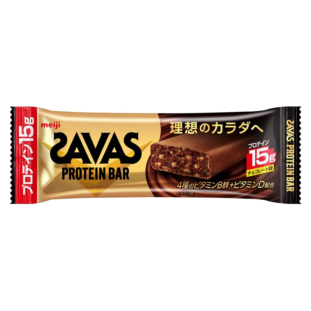 ザバス（SAVAS）（メンズ、レディース）プロテインバー チョコレート味 44g 2631820
