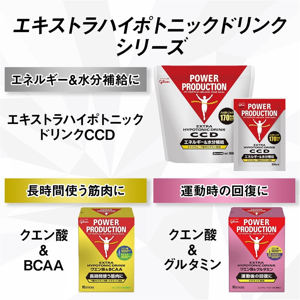 グリコ（glico）（メンズ、レディース）エキストラハイポトニックドリンク クエン酸&BCAA グレープフルーツ味 70782 124g ビタミン 葉酸