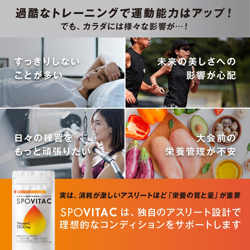 アレラ（allera）（メンズ、レディース）スポビタC トロピカルフルーツ味 約33食分 spovitac01
