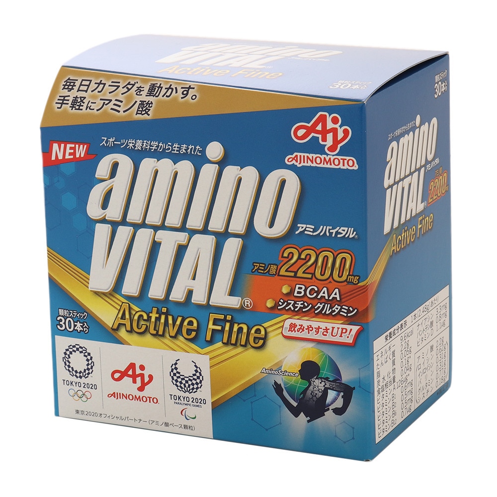 アミノバイタル（amino VITAL）（メンズ、レディース）アミノバイタル アクティブファイン グレープフルーツ味 30本入 74.4g アミノ酸  グルタミン スポーツ用品はスーパースポーツゼビオ