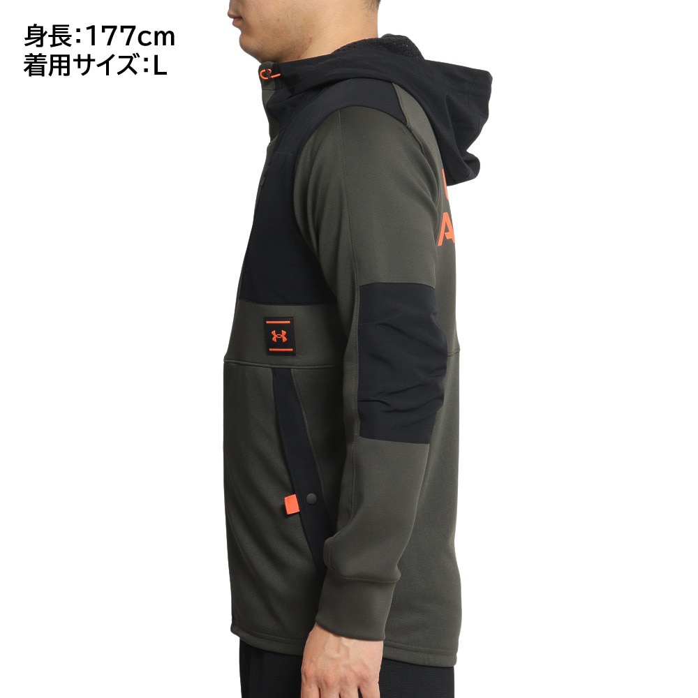 アンダーアーマー（UNDER ARMOUR）（メンズ）ジャケット ストレッチ カーキ ダークグリーン パフォーマンス ニット ハイブリッド ジャケット 1375518 310