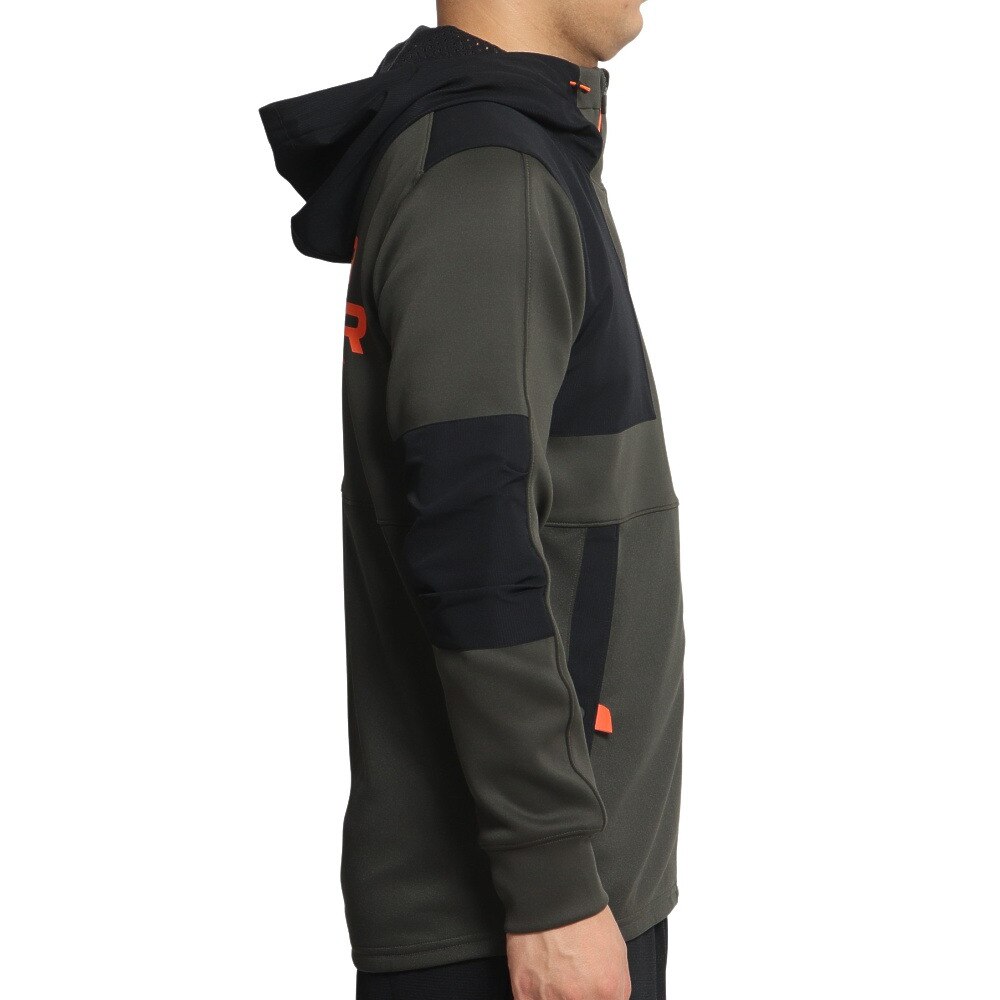 アンダーアーマー（UNDER ARMOUR）（メンズ）ジャケット ストレッチ カーキ ダークグリーン パフォーマンス ニット ハイブリッド ジャケット 1375518 310★★★