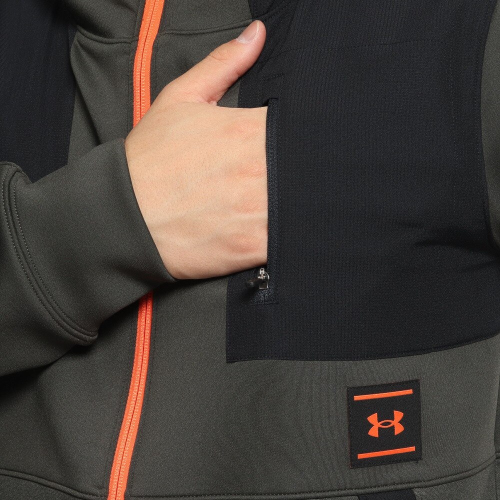 アンダーアーマー（UNDER ARMOUR）（メンズ）ジャケット ストレッチ カーキ ダークグリーン パフォーマンス ニット ハイブリッド ジャケット 1375518 310★★★