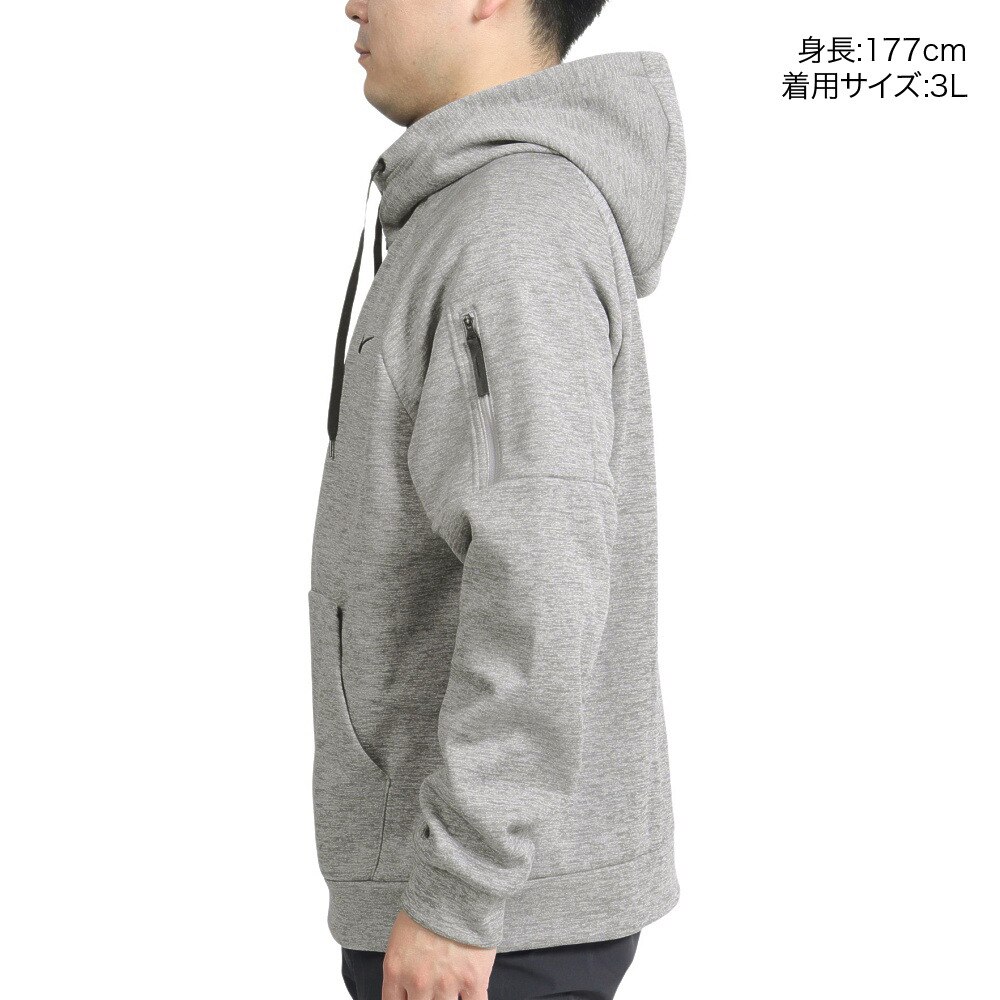 ナイキ（NIKE）（メンズ）サーマフィット フルジップ フィットネスパーカー DQ4831-063 グレー