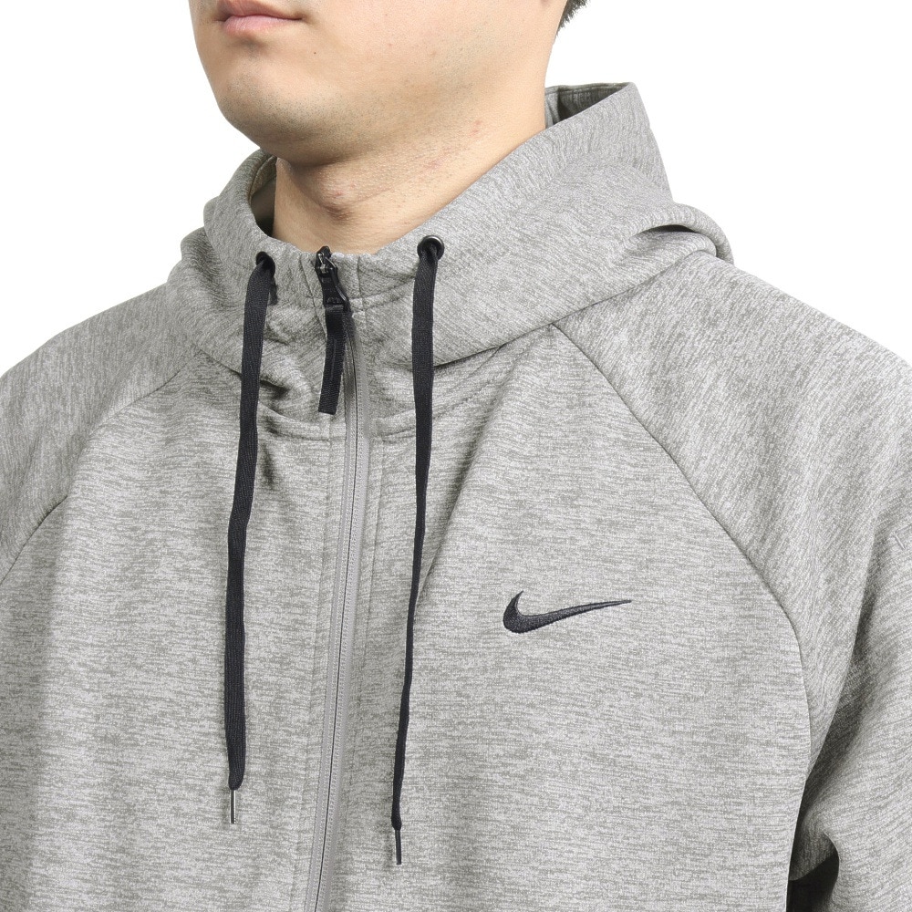 ナイキ（NIKE）（メンズ）サーマフィット フルジップ フィットネスパーカー DQ4831-063 グレー