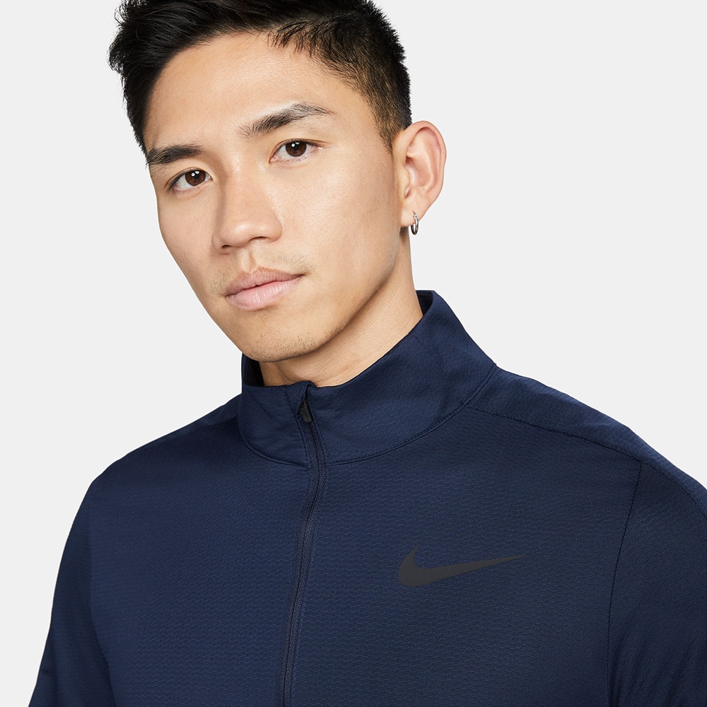 ナイキ（NIKE）（メンズ）ジャージ 上 ネイビー フルジップ 速乾 ドライフィット エピック ニット ジャケット DM6594-451