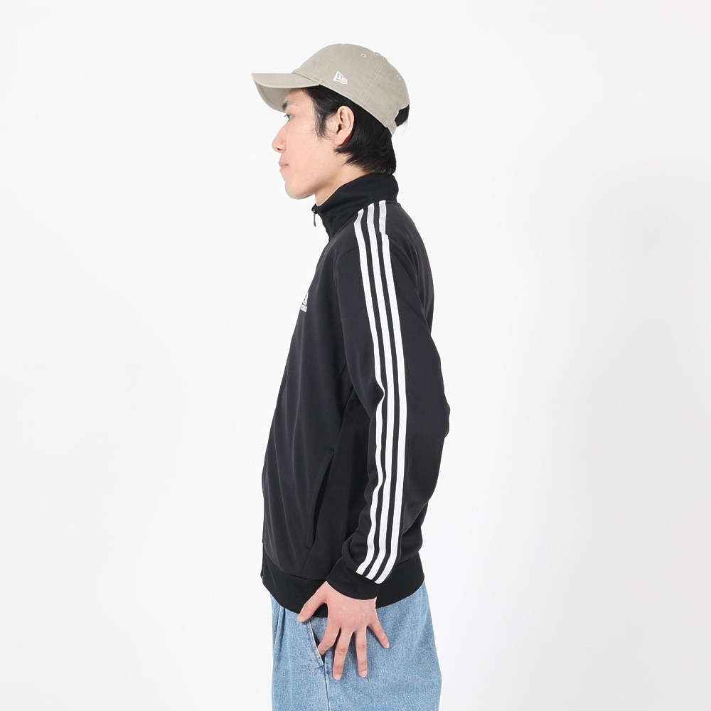 アディダス（adidas）（メンズ）ジャージ ジャケット ブラック 黒 レギュラーフィット ダブルニット トラックトップ BXF58-IA9378 