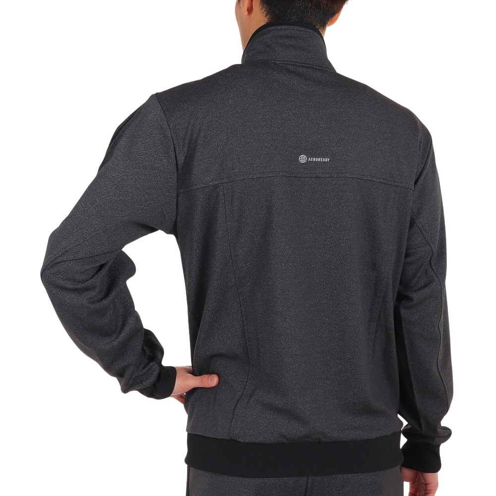 アディダス（adidas）（メンズ）ジャケット メンズ デニムルック レギュラーフィット ニット BXF24-IA9455 ブラック