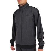 アディダス（adidas）（メンズ）ジャケット メンズ デニムルック レギュラーフィット ニット BXF24-IA9455 ブラック