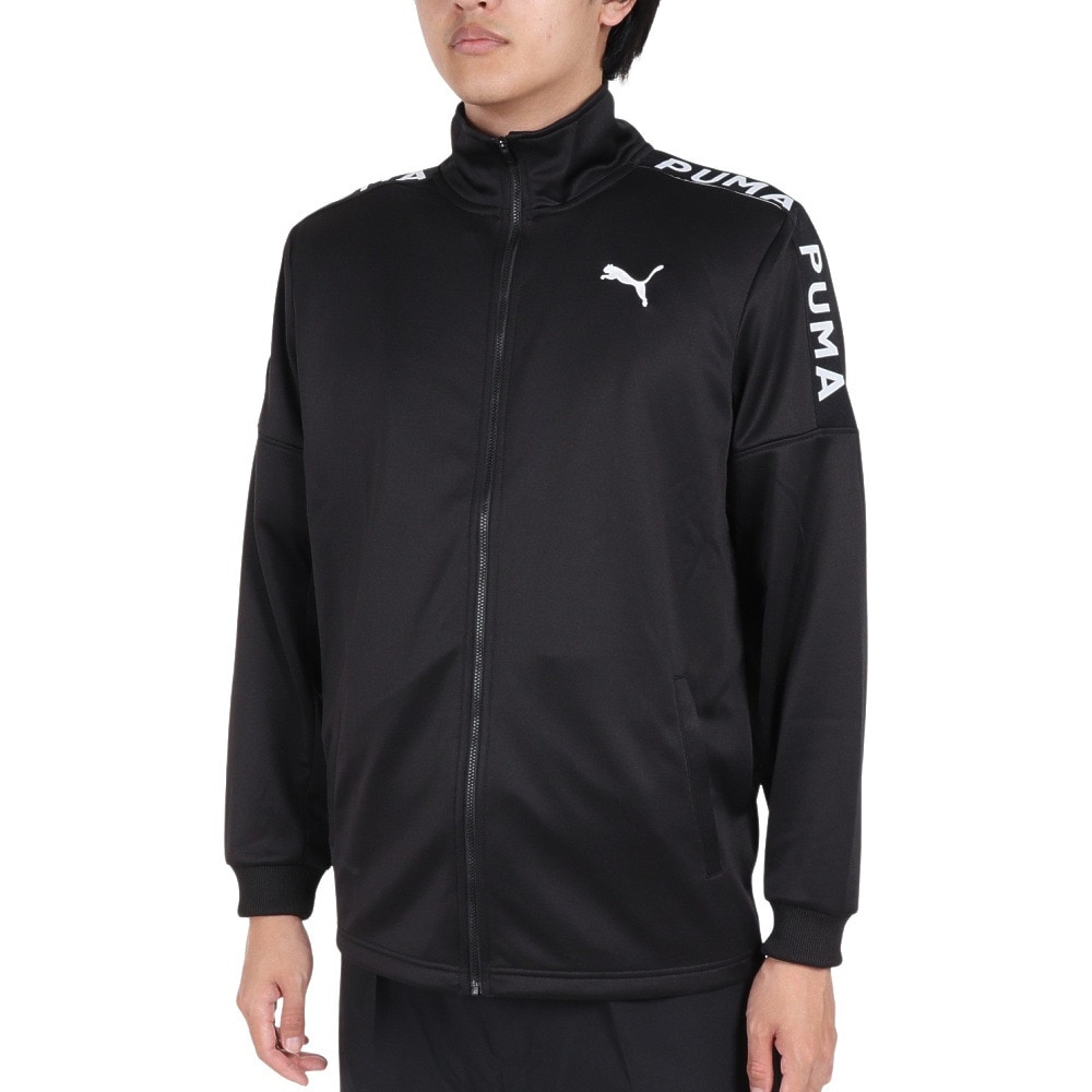 プーマ（PUMA）（メンズ）ジャージ メンズ トレーニング ニット ジャケット テープ 523551 01 BLK