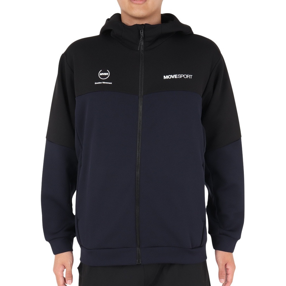 デサント（DESCENTE）（メンズ）ウインドクロス フルジップフーディー DX-C2547XB NVBK