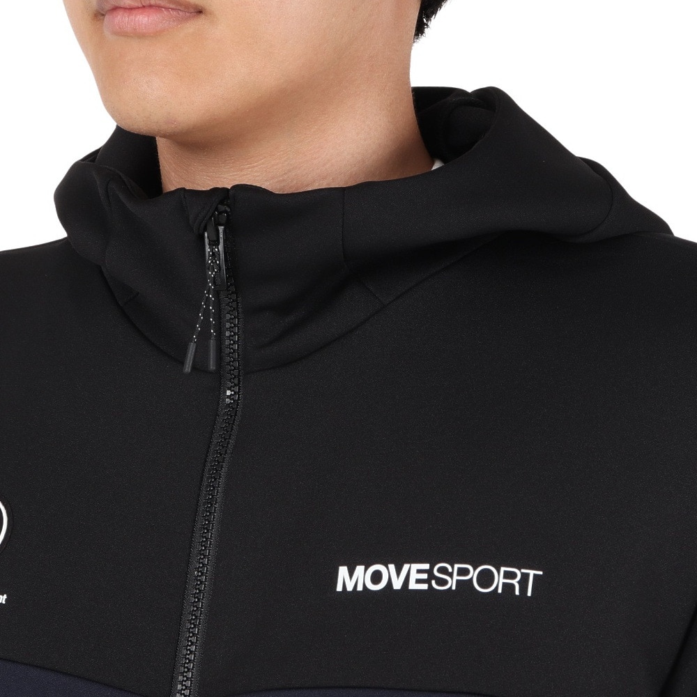 デサント（DESCENTE）（メンズ）ウインドクロス フルジップフーディー DX-C2547XB NVBK