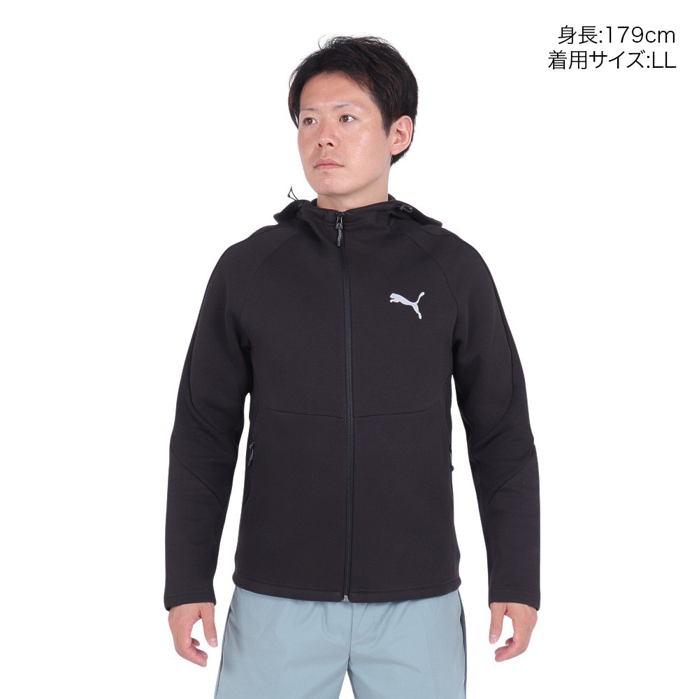 プーマ（PUMA）（メンズ）エヴォストライプ フーデッド ジャケット 681184 01 BLK