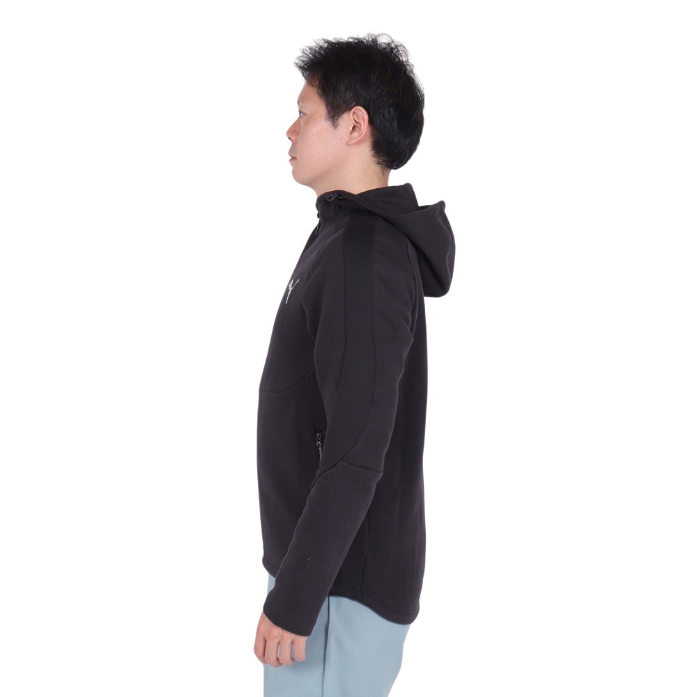 プーマ（PUMA）（メンズ）エヴォストライプ フーデッド ジャケット 681184 01 BLK