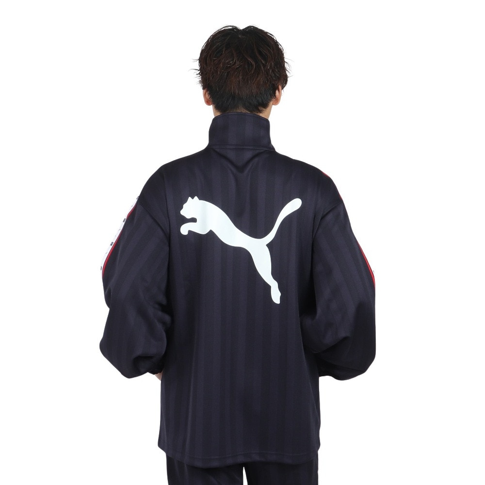 プーマ（PUMA）（メンズ）トレーニング シャドウ ストライプ ニット ジャケット 527754 06 NVY