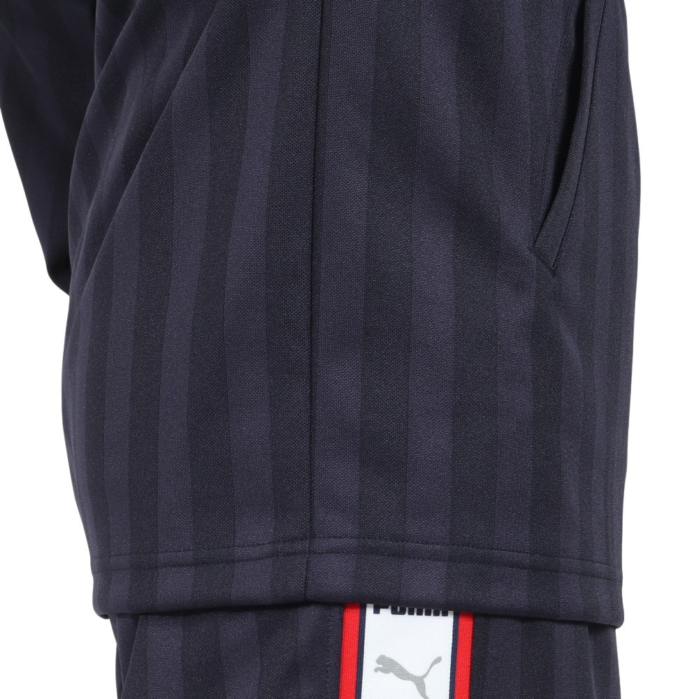 プーマ（PUMA）（メンズ）トレーニング シャドウ ストライプ ニット ジャケット 527754 06 NVY
