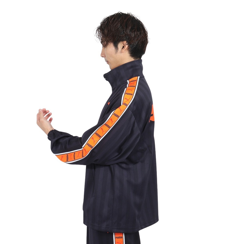 プーマ（PUMA）（メンズ）トレーニング シャドウ ストライプ ニット ジャケット 527754 61 NVY