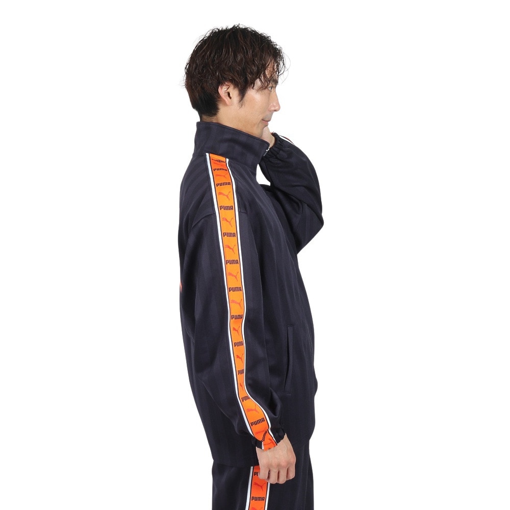 プーマ（PUMA）（メンズ）トレーニング シャドウ ストライプ ニット ジャケット 527754 61 NVY