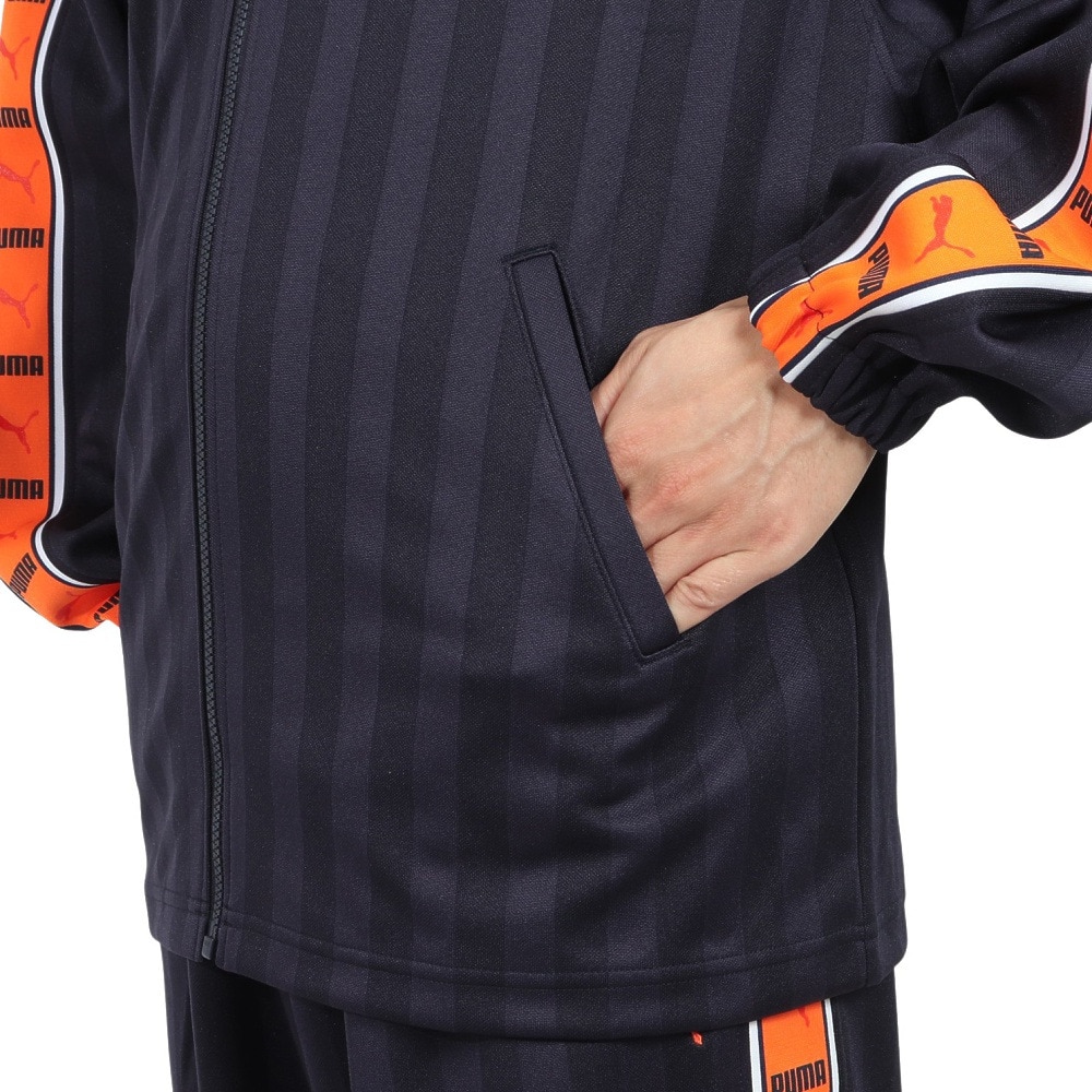 プーマ（PUMA）（メンズ）トレーニング シャドウ ストライプ ニット ジャケット 527754 61 NVY