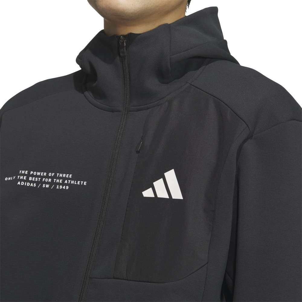 アディダス（adidas）（メンズ）アダプテーション レギュラーフィット フード付きフルジップトラックトップ KS489-KA1233