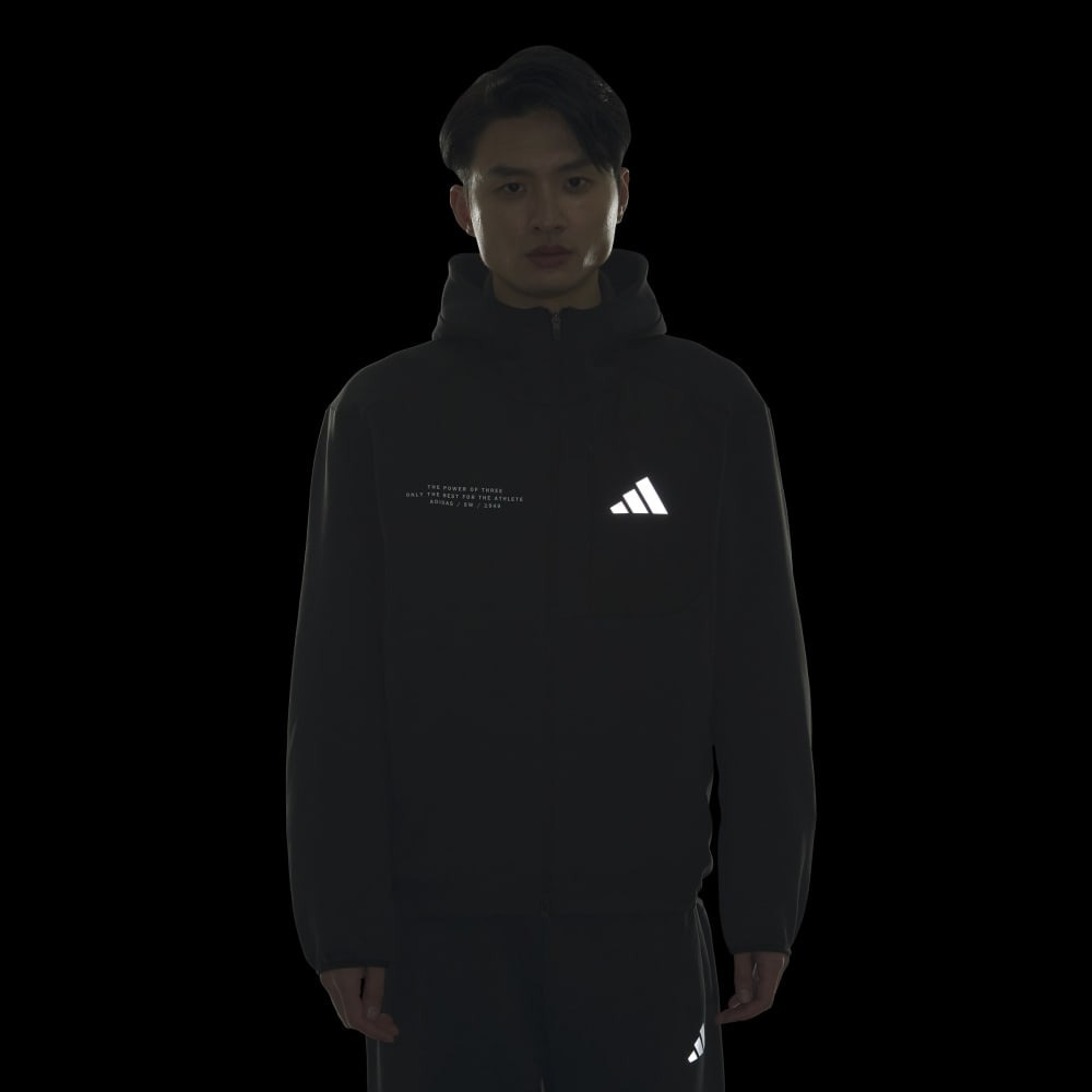 アディダス（adidas）（メンズ）アダプテーション レギュラーフィット フード付きフルジップトラックトップ KS489-KA1233