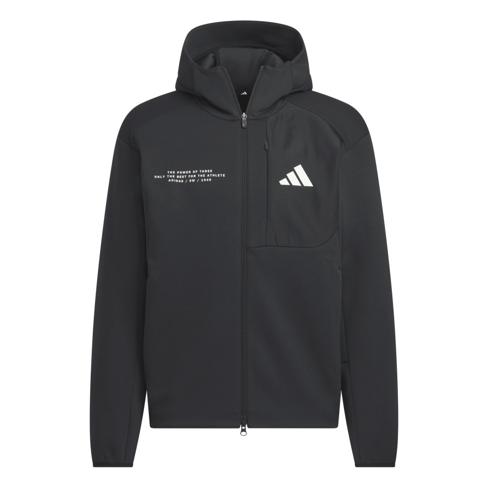 アディダス（adidas）（メンズ）アダプテーション レギュラーフィット フード付きフルジップトラックトップ KS489-KA1233