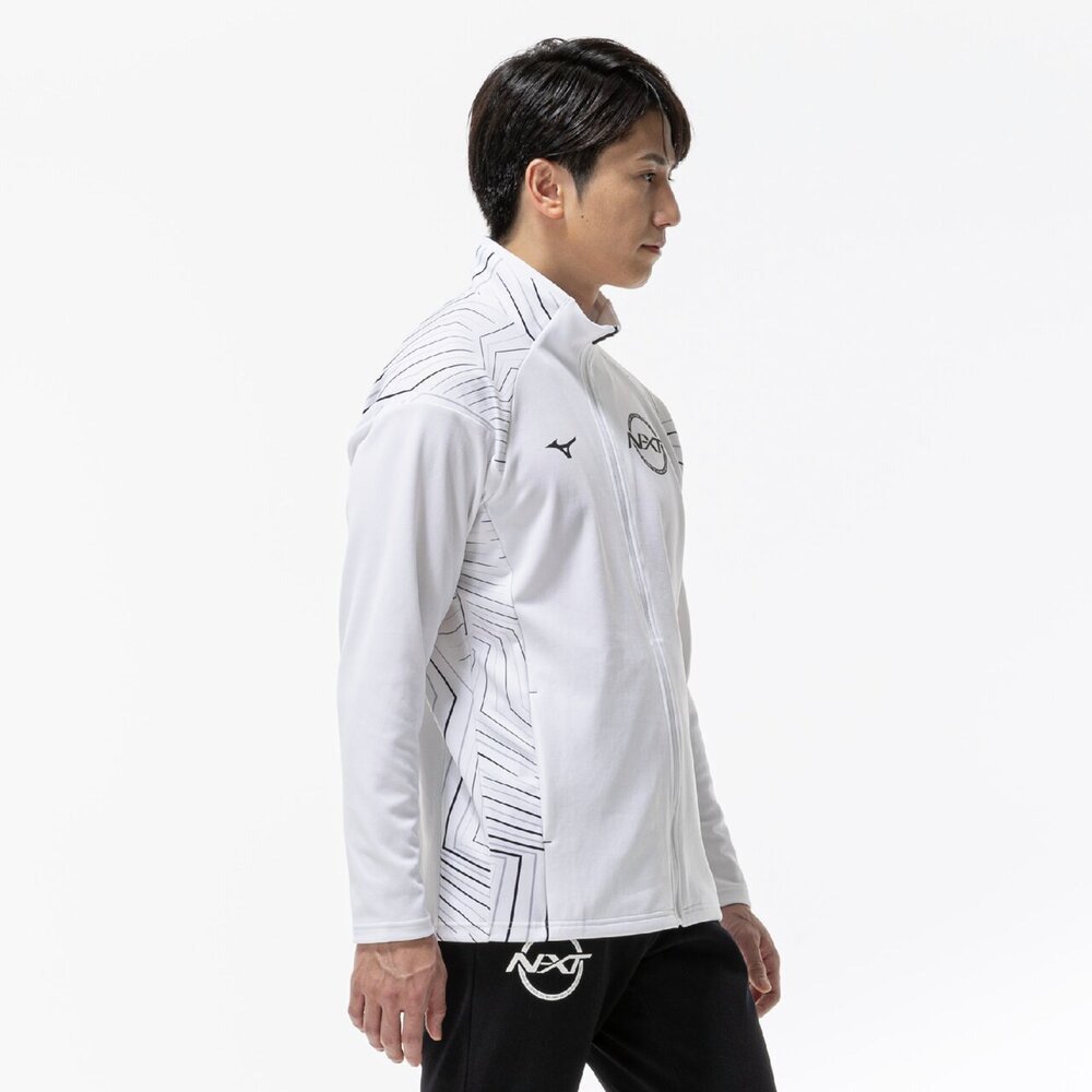 Mizuno ホワイトニットジャケット ミズノ（MIZUNO）（メンズ、レディース）N-XT ウォームアップ