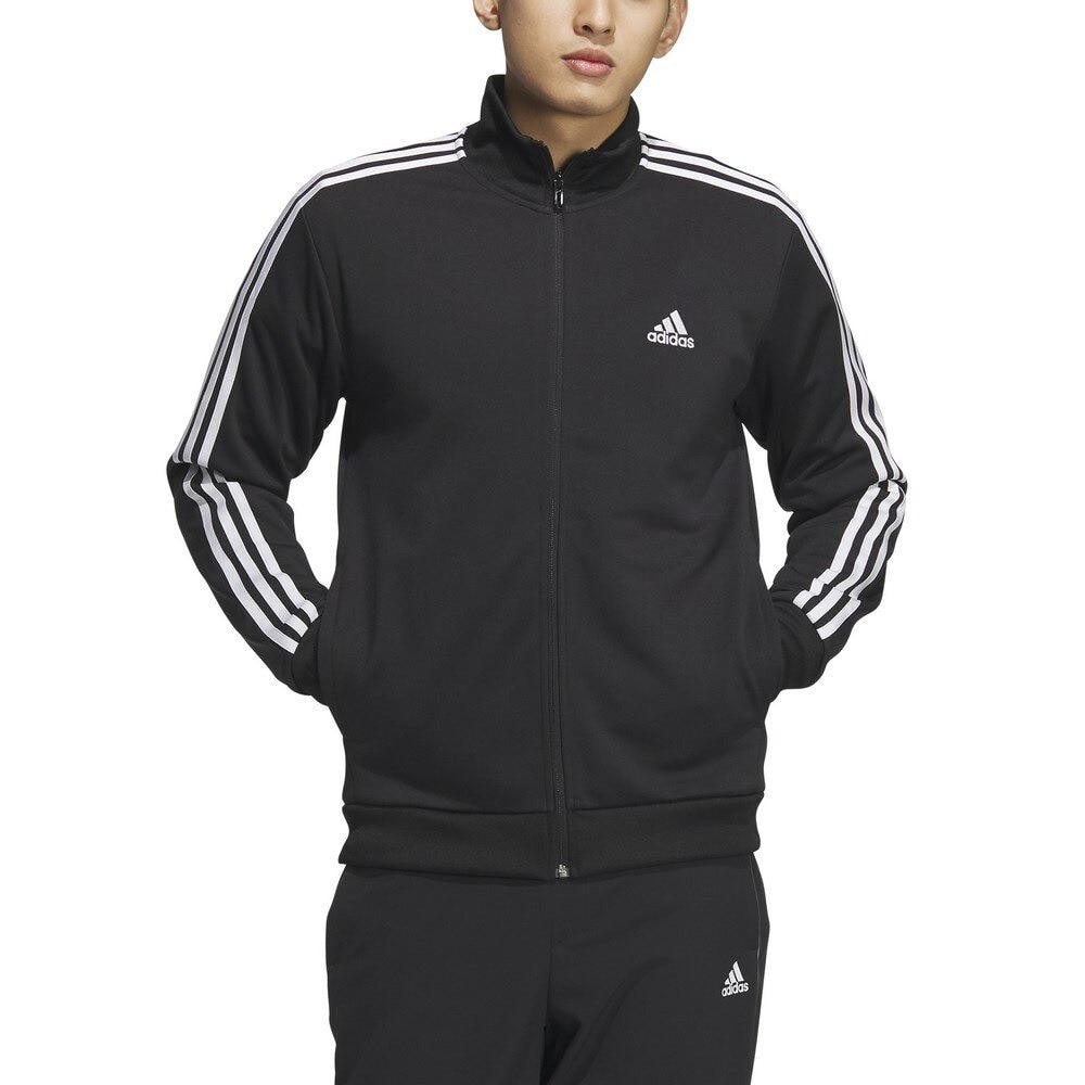 アディダス（adidas）（メンズ）ジャージ 上下セット スリーストライプス レギュラーフィット ダブルニット トラックトップ  BXF58-IA9378/BXF59-IA9380