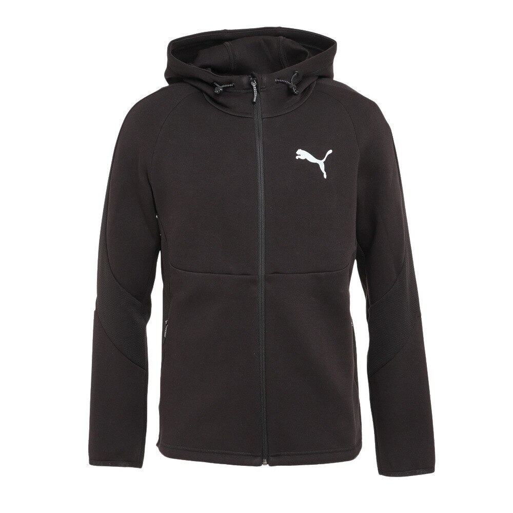 プーマ（PUMA）（メンズ）ジャージ 上下セット メンズ EVOSTRIPE フルジップ フーディー 675626 01 BLK/523537 01 BLK