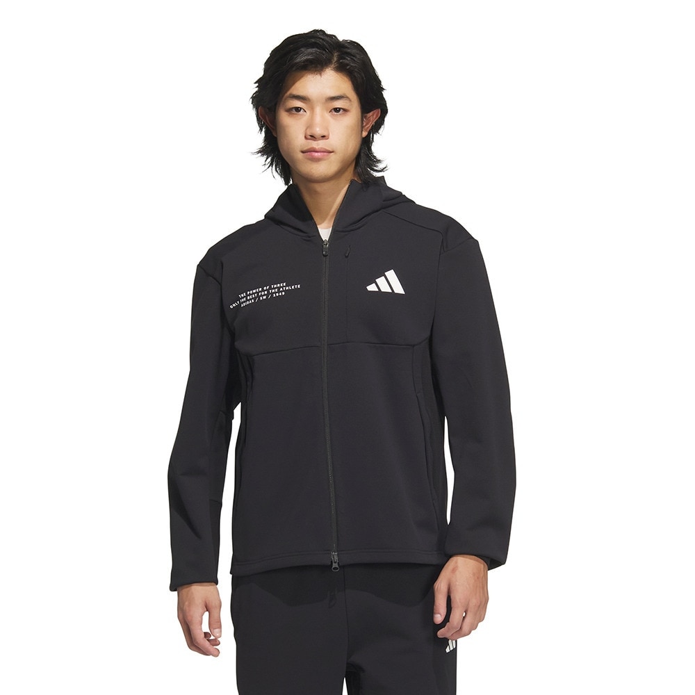 アディダス（adidas）（メンズ）アダプテーション ダブルニット フード付き上下セット KQD57-JM2083 KQD49-JM2113