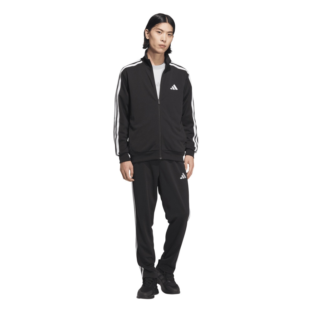 アディダス（adidas）（メンズ）スリーストライプス レギュラーフィット ダブルニット 上下セット JZR00-JV6977 JZR01-JV6982