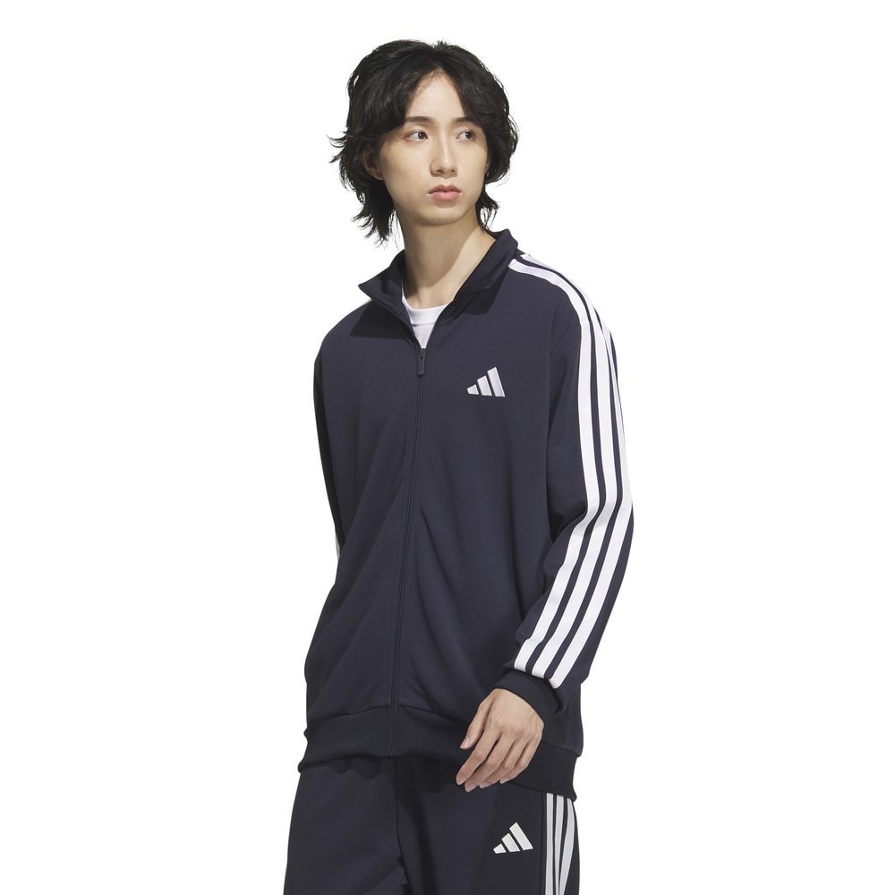 アディダス（adidas）（メンズ）スリーストライプス レギュラーフィット ダブルニット 上下セット JZR00-JV6978 JZR01-JV6983
