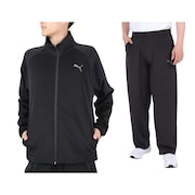 (メンズ)トレーニング ワイド上下セット 522285 522286 01 BLK ブラック