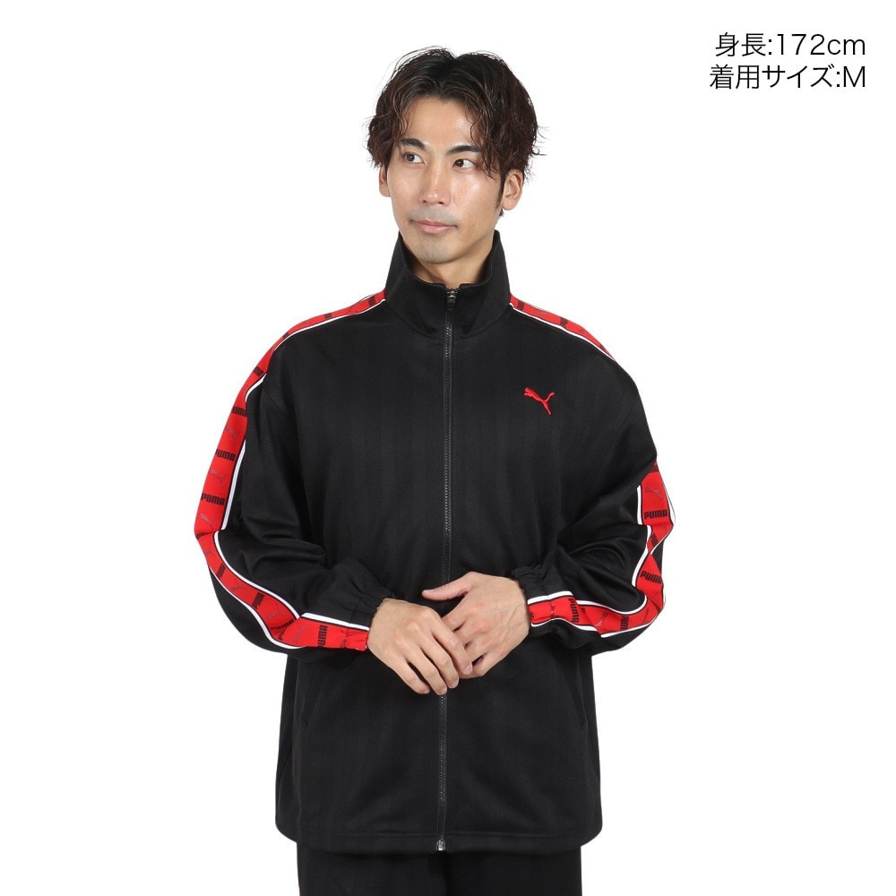 プーマ（PUMA）（メンズ）トレーニング シャドウ ストライプ ニット 上下セット 527754 527755 01 BLK