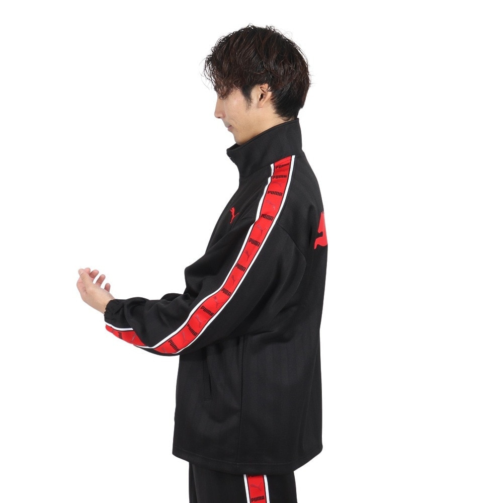 プーマ（PUMA）（メンズ）トレーニング シャドウ ストライプ ニット 上下セット 527754 527755 01 BLK