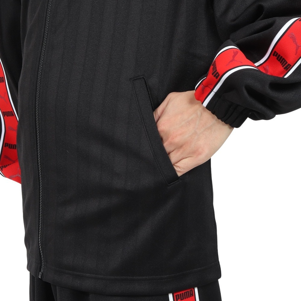プーマ（PUMA）（メンズ）トレーニング シャドウ ストライプ ニット 上下セット 527754 527755 01 BLK