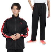 (メンズ)トレーニング シャドウ ストライプ ニット 上下セット 527754 527755 01 BLK