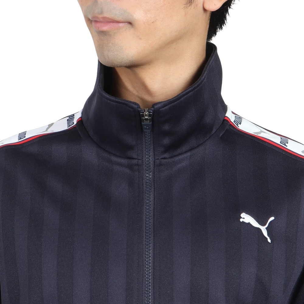 プーマ（PUMA）（メンズ）トレーニング シャドウ ストライプ ニット 上下セット 527754 527755 06 NVY
